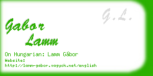 gabor lamm business card